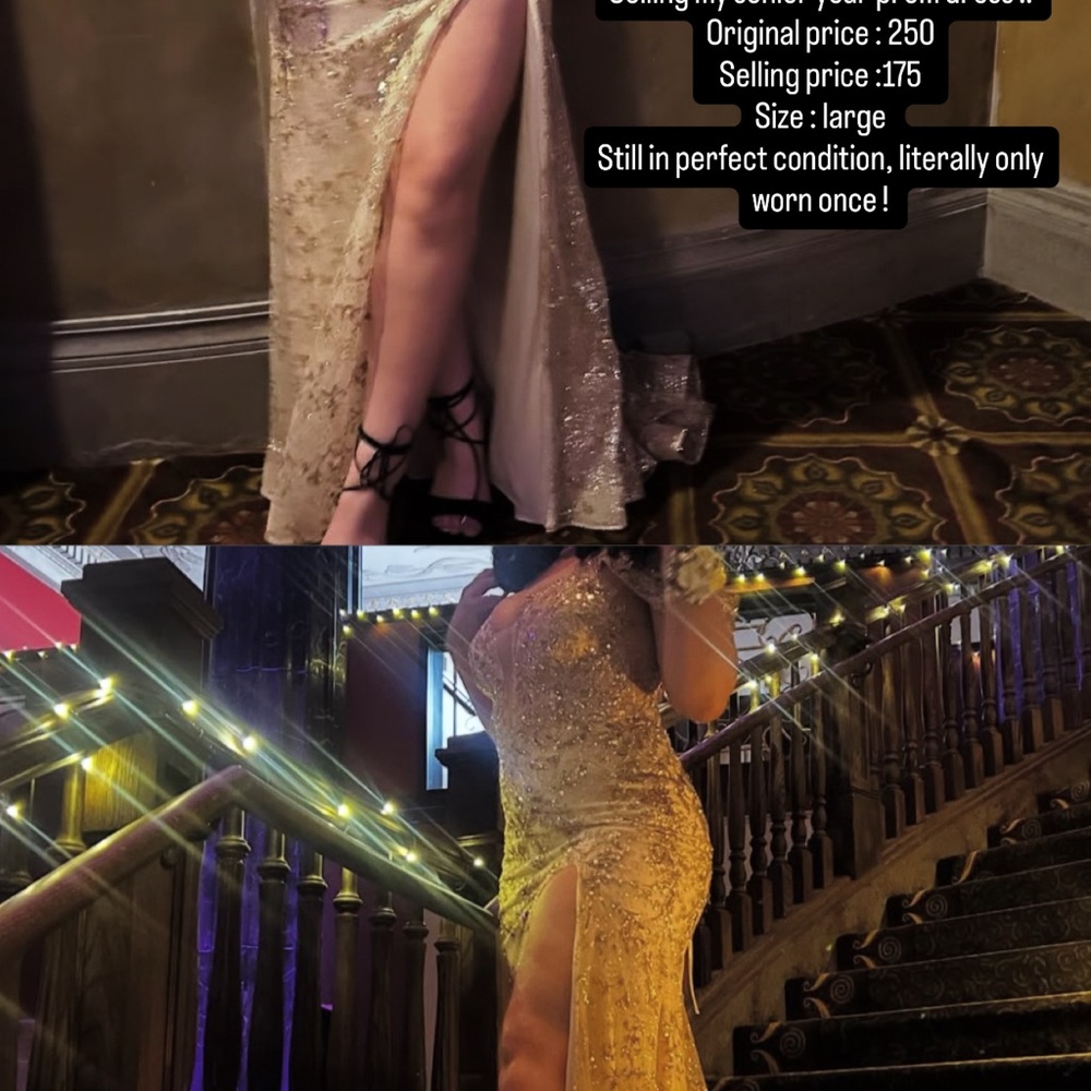 Elegant Gold Sequin Gown